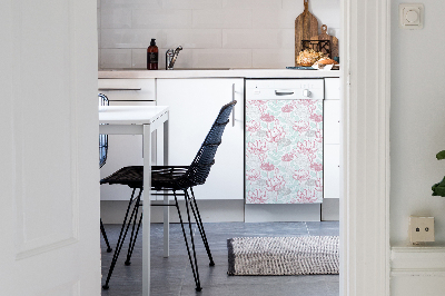 Aimant décoratif pour lave-vaisselle Contours de fleurs