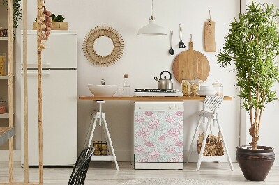 Aimant décoratif pour lave-vaisselle Contours de fleurs