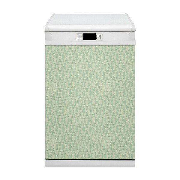 Deco magnetique pour lave vaisselle Rombes vertes