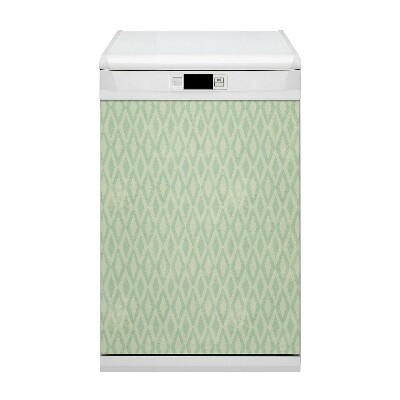 Deco magnetique pour lave vaisselle Rombes vertes