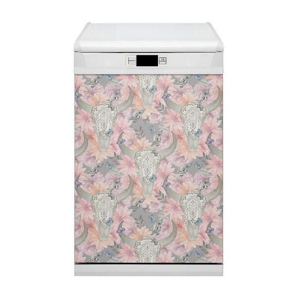 Deco magnetique pour lave vaisselle Crânes de taureau