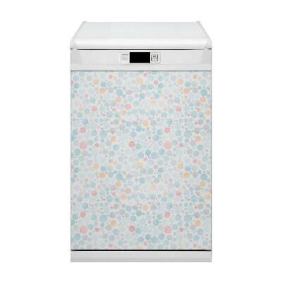 Deco magnetique pour lave vaisselle Points pastel