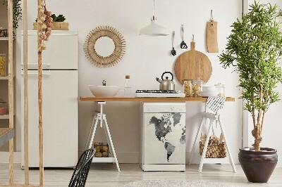Deco magnetique pour lave vaisselle Carte du vieux monde