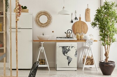Deco magnetique pour lave vaisselle Carte du vieux monde