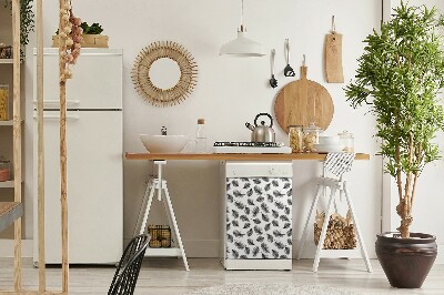 Aimant décoratif pour lave-vaisselle Plumes dessinées