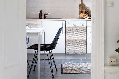Deco magnetique pour lave vaisselle Triangles colorés