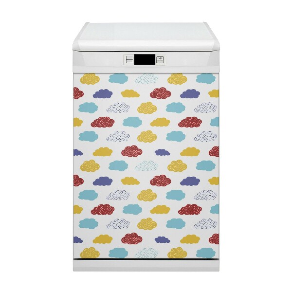 Deco magnetique pour lave vaisselle Nuages colorés