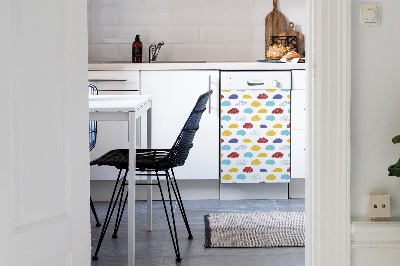 Deco magnetique pour lave vaisselle Nuages ​​colorés