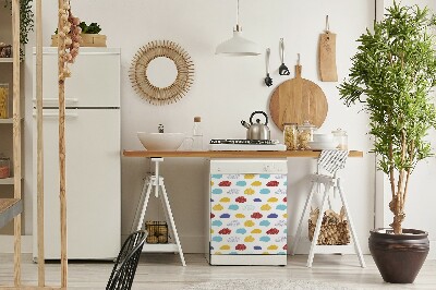 Deco magnetique pour lave vaisselle Nuages ​​colorés
