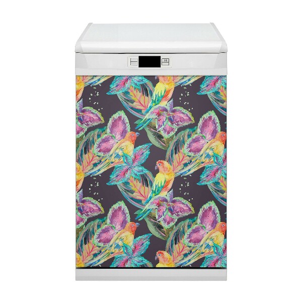 Magnet pour lave vaisselle Perroquets colorés