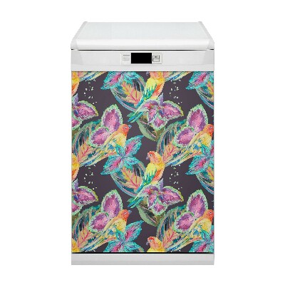 Magnet pour lave vaisselle Perroquets colorés