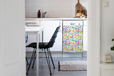 Deco magnetique pour lave vaisselle Champignons