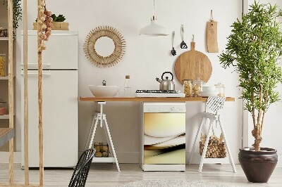 Deco magnetique pour lave vaisselle Abstraction beige