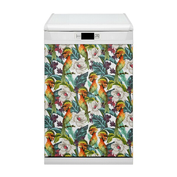 Deco magnetique pour lave vaisselle Oiseaux exotiques