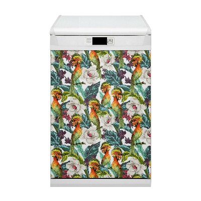 Deco magnetique pour lave vaisselle Oiseaux exotiques
