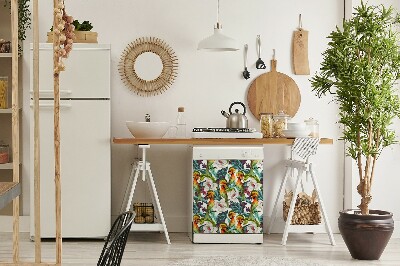 Deco magnetique pour lave vaisselle Oiseaux exotiques