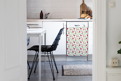 Magnet pour lave vaisselle Fleurs rouges