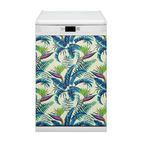 Deco magnetique pour lave vaisselle Image tropicale