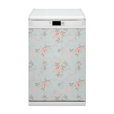Magnet pour lave vaisselle Roses et papillons