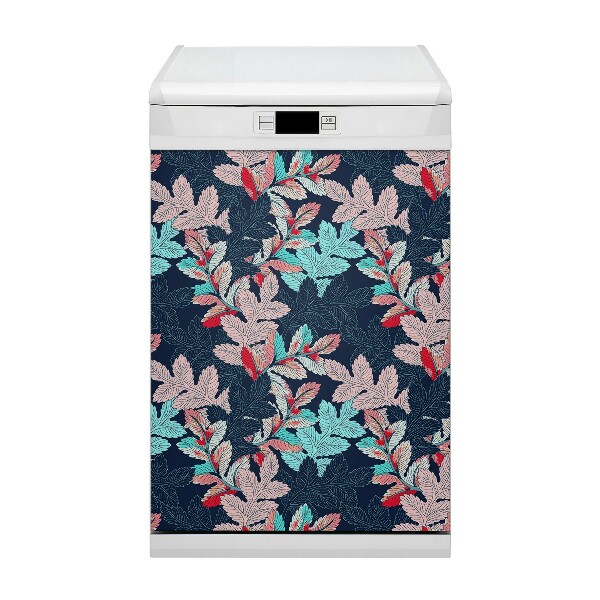Aimant décoratif pour lave-vaisselle Motif de feuilles caduques