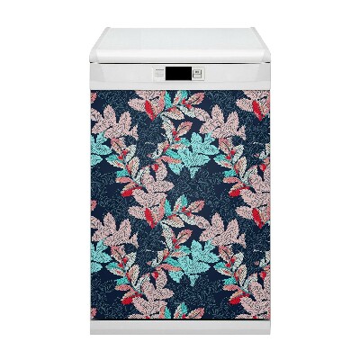 Aimant décoratif pour lave-vaisselle Motif de feuilles caduques