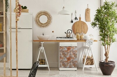 Aimant de couvercle de lave-vaisselle Roses orange