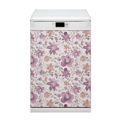 Aimant de couvercle de lave-vaisselle Fleurs roses