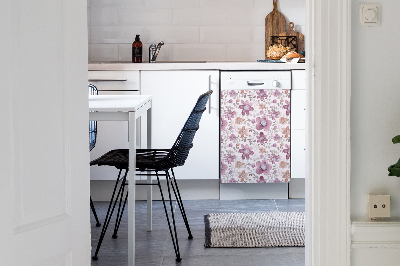 Aimant de couvercle de lave-vaisselle Fleurs roses
