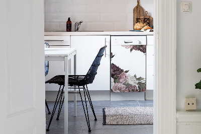 Aimant décoratif pour lave-vaisselle Pivoines