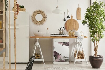 Aimant décoratif pour lave-vaisselle Pivoines