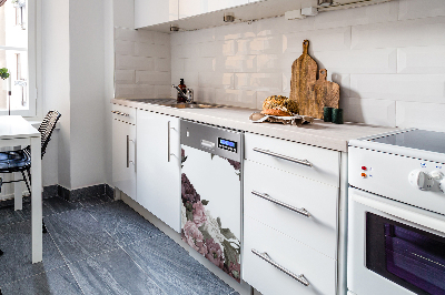Aimant décoratif pour lave-vaisselle Pivoines
