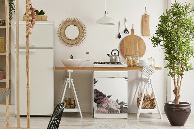 Aimant décoratif pour lave-vaisselle Pivoines