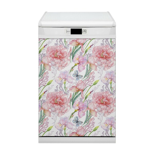 Magnet pour lave vaisselle Fleurs pivoines