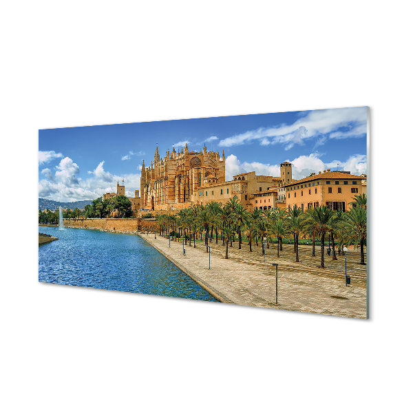 Tableaux sur verre acrylique Espagne paume de la cathédrale gothique