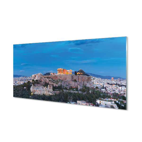 Tableaux sur verre acrylique Grèce panorama d'athènes