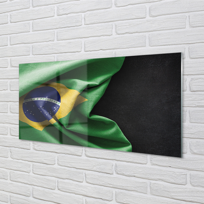 Tableaux sur verre acrylique Drapeau du brésil