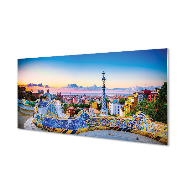 Tableaux sur verre acrylique Espagne panorama de la ville