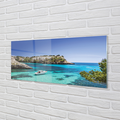 Tableaux sur verre acrylique Espagne cliffs côte de la mer