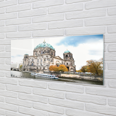 Tableaux sur verre acrylique Allemagne cathédrale de berlin rivière