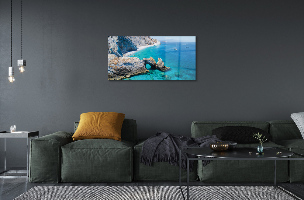 TULUP IMAGE SUR Verre Trempé Tableaux 120x60 - Gradient Marin EUR 119