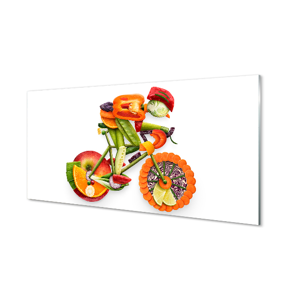 Tableaux sur verre acrylique L'homme arrangé avec des légumes