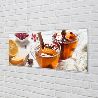 Tableaux sur verre acrylique Tasse de thé d'hiver
