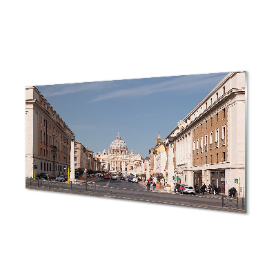 Tableaux sur verre acrylique Rome cathédrale rues de bâtiments