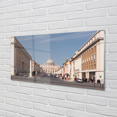 Tableaux sur verre acrylique Rome cathédrale rues de bâtiments
