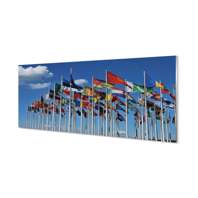 Tableaux sur verre acrylique Divers drapeaux