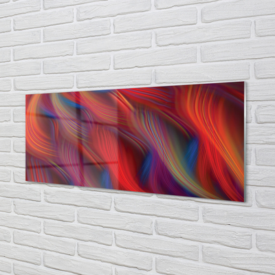 Tableaux sur verre acrylique Rayures colorées fractales