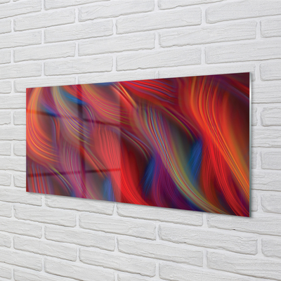 Tableaux sur verre acrylique Rayures colorées fractales