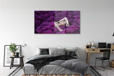 Tableaux sur verre acrylique Femme violet