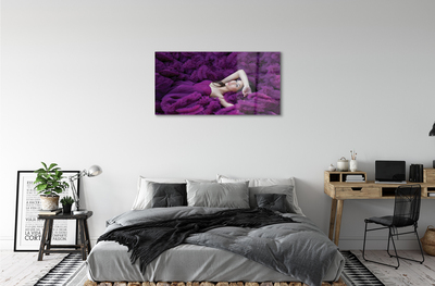 Tableaux sur verre acrylique Femme violet
