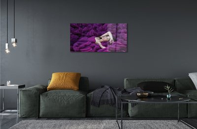 Tableaux sur verre acrylique Femme violet